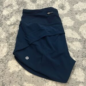 Size 4 Lululemon Speed Ups Navy Blue Mid-Rise 4 Inch Inseam